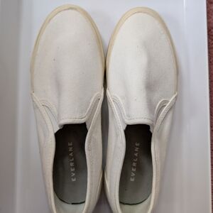Everlane White Slip-On Sneakers